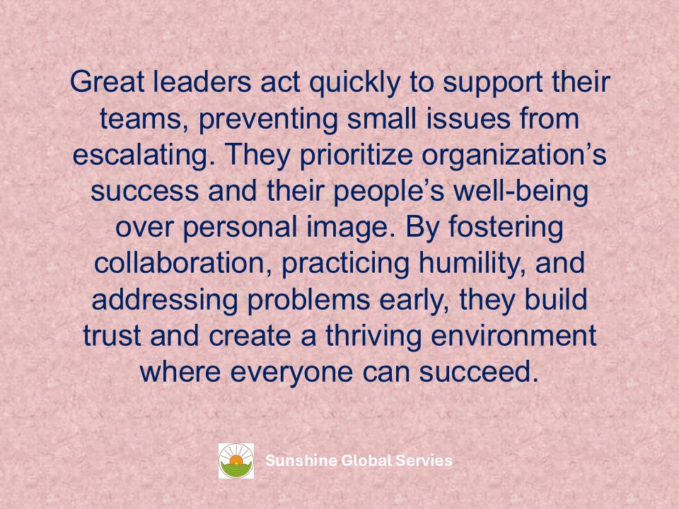 Sunshine Global Services (@sgsleadership) on Twitter photo 