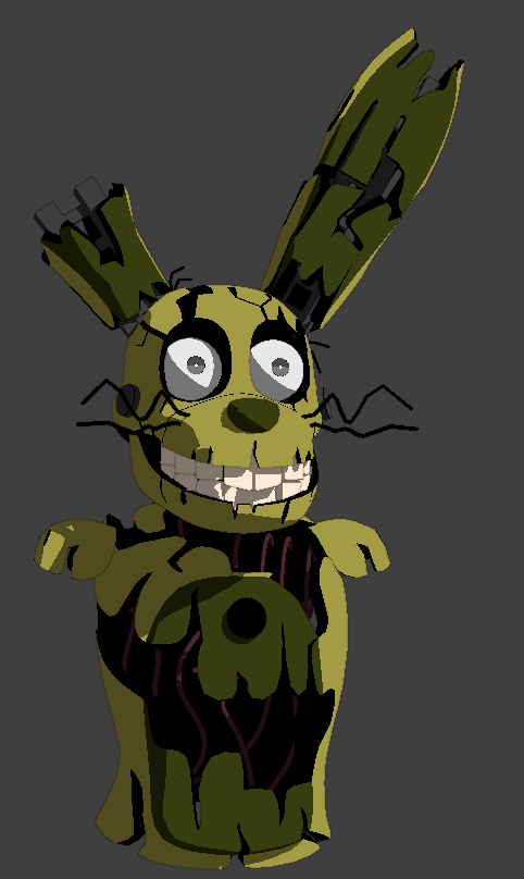 Fmr Springtrap finished off the model: Springtrap from Frickbear's 3 #fnaf #fangame # ...