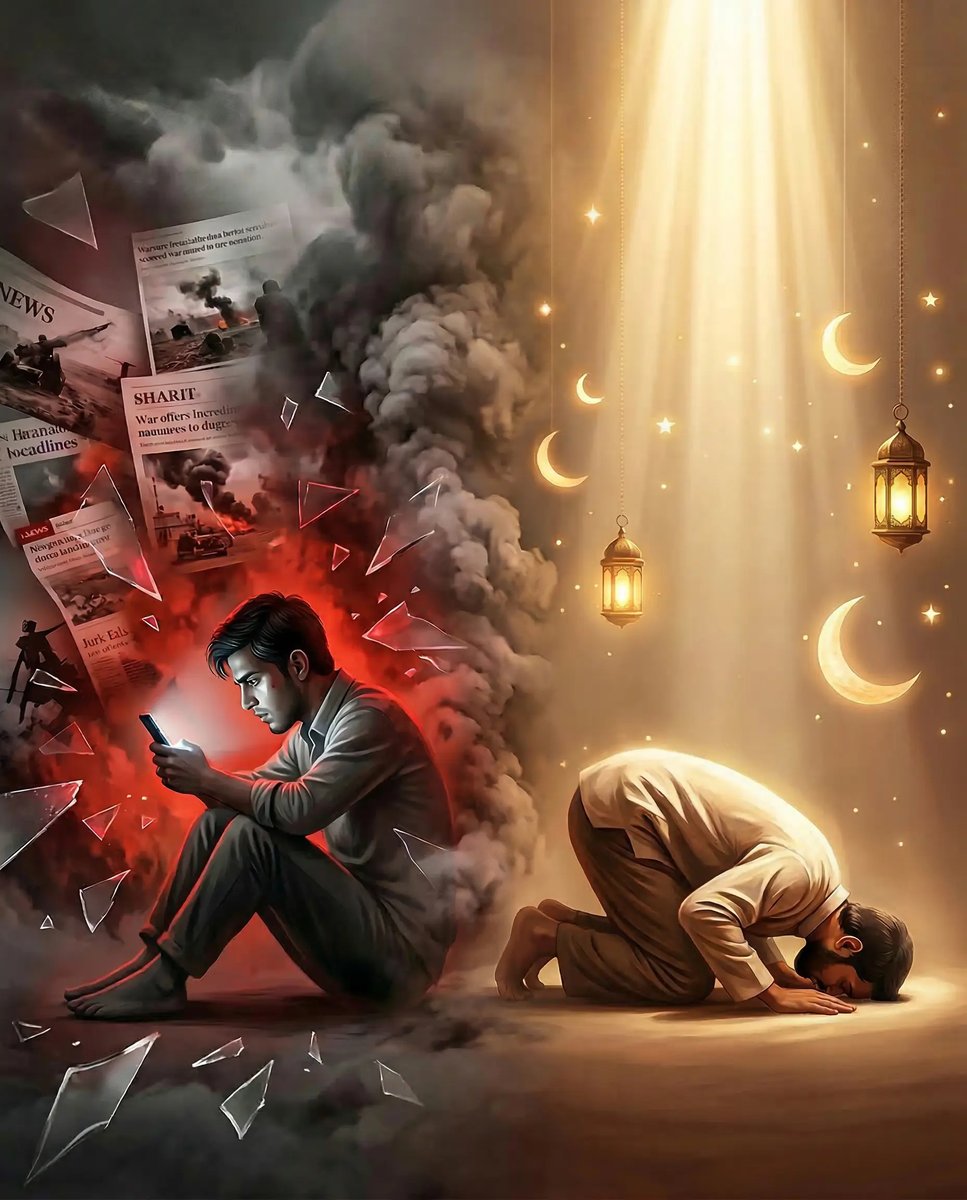 marwanbalushi80's tweet photo. بكلّ محبّة ولطف.. إليك، وليّ/

كثير منّا ليس صانع #الحروب، ولا صاحب #قرار في غرفها المغلقة.
فلمَ نسلّم #الروح لدوّامة الأخبار والتوقّعات، ساعةً بعد ساعة، في يقظةٍ لا تنتج شيئاً ولا تبعد أذىً؟

القلق لا يوقف رصاصة، ولا يقرّب سلاماً، لكنه يسرق بهدوءٍ ما هو أغلى.. حضورنا الكامل في هذه الأيام المباركة من شهر #رمضان.

هذه الأيام لا تنتظر هدوء الدنيا، فقد مرّت على المحاصَر والمريض والثكالى، ومن عرف سرّها.. وجد في قلبه فسحةً لا يدخلها خوف ولا يغلقها قلق.

الخسارة الحقّة أن نفوّتها ونحن بعافية، بانشغالٍ عقيم لا يغيّر حرفاً على سطر، ولا يضيف قطرة نور إلى ما أعتم في صدورنا.

فلا ندع #التشويش الخارجي يطغى على صفاء دواخلنا، ولندع أرواحنا تتنفّس هذه اللحظات.. فالأيام التي لا نحسن حضورها لن تعوّضنا عنها كثرة ما تابعنا على #الشاشات.

مودتي