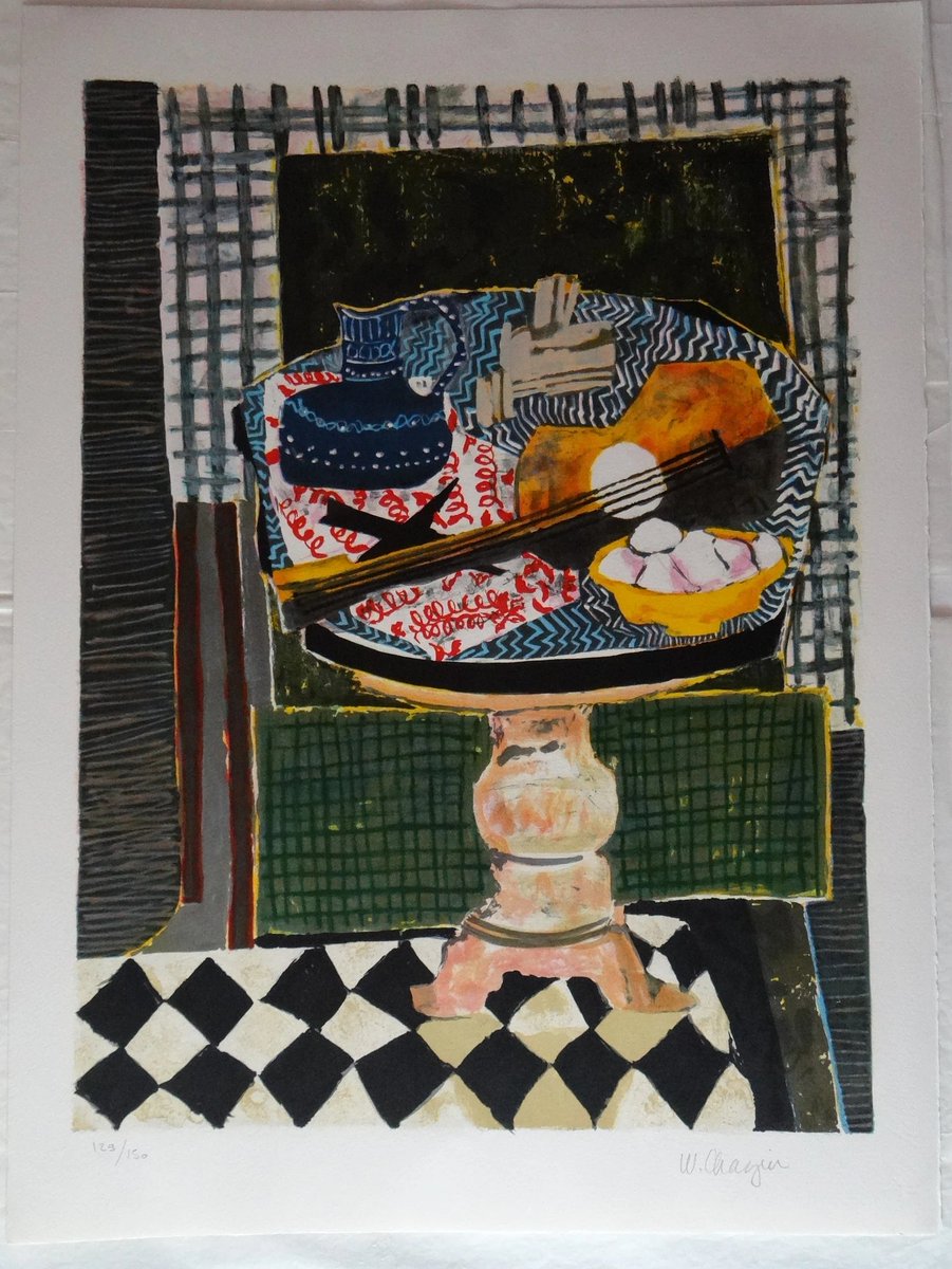 marieartcollec1's tweet photo. Vibrant cubist still life with guitar  Original hand-signed limited edition lithograph by Wendy Chazin (129/150) – 
One-of-a-kind collector's piece   Shop now: https://t.co/EVypt0R5yw #SignedPrint #WendyChazin #StillLife #LimitedEdition #ArtCollectors #ProvenceArt #ModernArt https://t.co/dMTyFl5E85