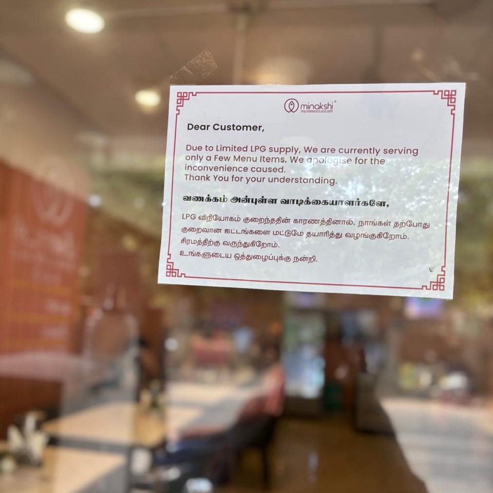 pondy_live's tweet photo. How the #IranWar‌ is impacting your neighbourhood restaurant &amp; tourism in #Pondicherry  👇

See how restaurants &amp; eateries are keeping the lights on despite close to running out of gas. 

https://t.co/E11IGuh8zT https://t.co/ql6ThmlELp