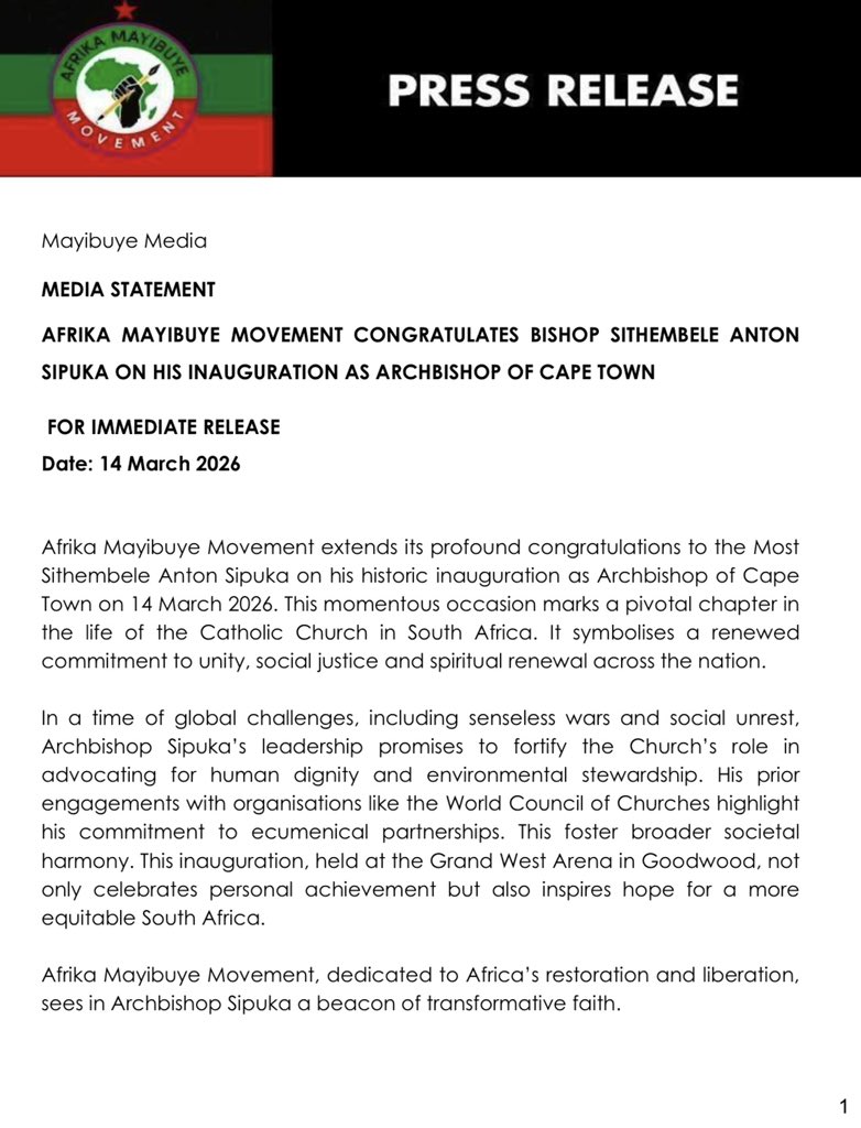 AFRIKA Mayibuye tweet media