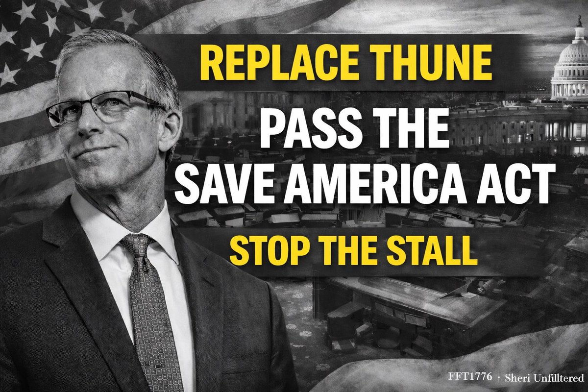 FFT1776's tweet photo. Replace John Thune!

McConnell days of MSM controlling the narrative and votes is OVER! 

Establishment is LOSING! https://t.co/DopM7GMNrq
