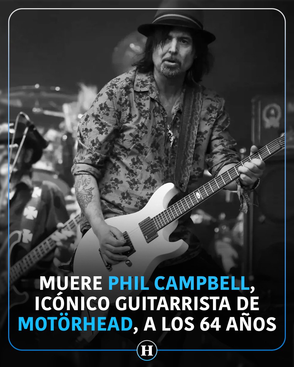 #QEPD  | Phil Campbell, legendario guitarrista de Motörhead, falleció a los 64 años; así lo informó su familia a través de un emotivo comunicado 🕊

⚫ Explicaron que el rockero galés murió tras una “larga y valiente batalla en cuidados intensivos”, luego de someterse a una