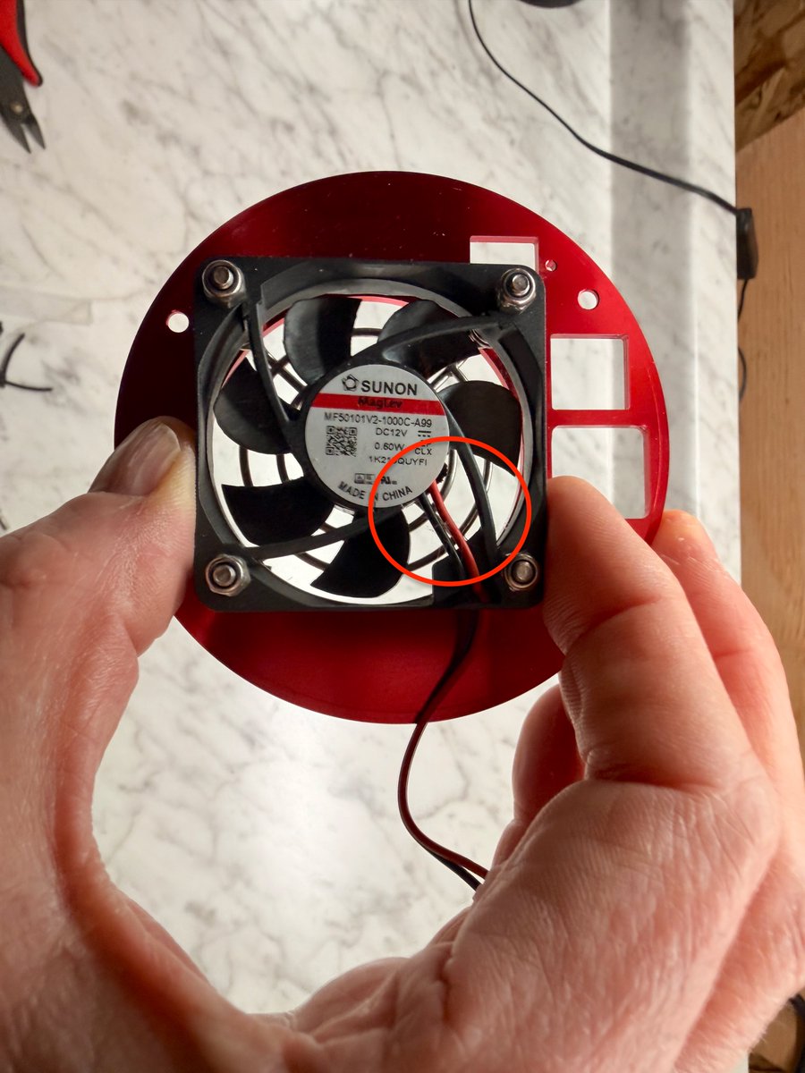 W/ my project to convert my AP130 platform to the AP155, I began to dial in the scope. scope config.  

Then - loud fan noise &amp; physical vibrations from my ASI2600MM-Pro!

Investigation showed the fan had thrown a blade!  Replacement is 3+ weeks out!

#Astrophotography