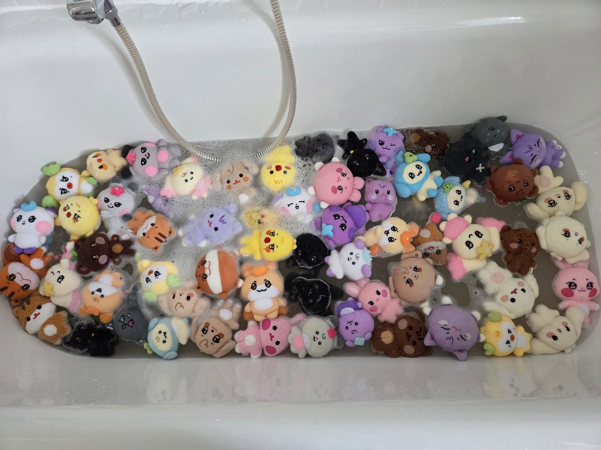 🫧 Bath time for all my babies 🫧