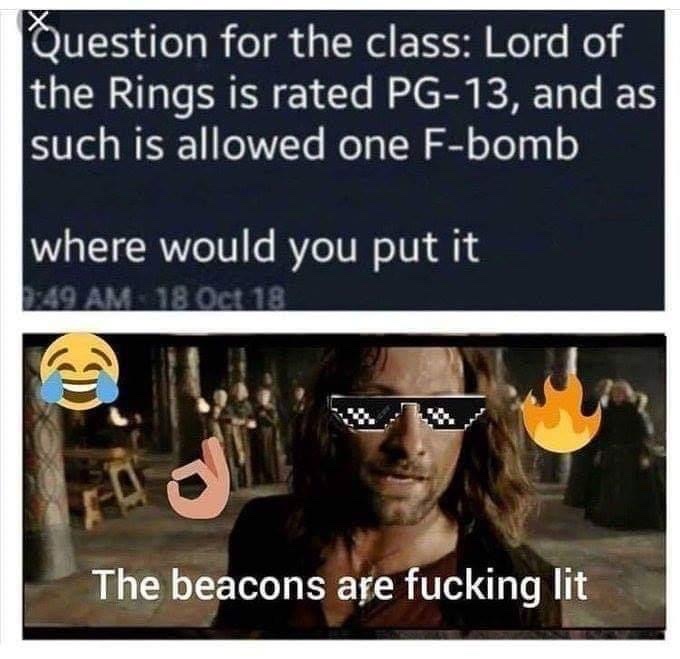 Lord of the Rings Memes tweet media