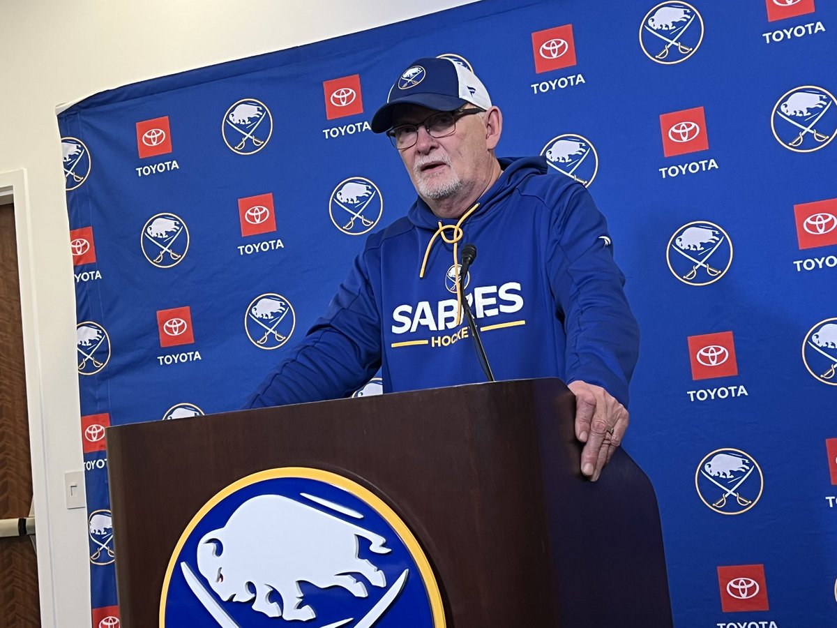Lindy with a mic drop at end of his presser: “I was hoping Toronto fans would sell their tickets back to Buffalo fans.” #Leafs #Sabres