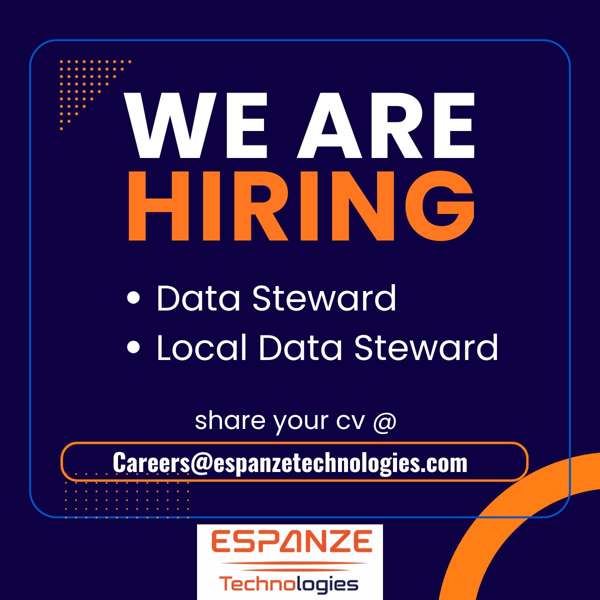 EspanzeTech's tweet photo. 🚨 High Priority Hiring 🚨
1️⃣ Data Steward – SAP Material Master
2️⃣ Local Data Steward – SAP Material Master
📍 Location: Poland – Remote from EU (Preferred) / India Considered
📄 Contract: B2B / Contract
⏳ Duration: 10–12 Months
👥 Openings: 4
 #SAPMasterData #DataSteward https://t.co/tGty5Oc2XX