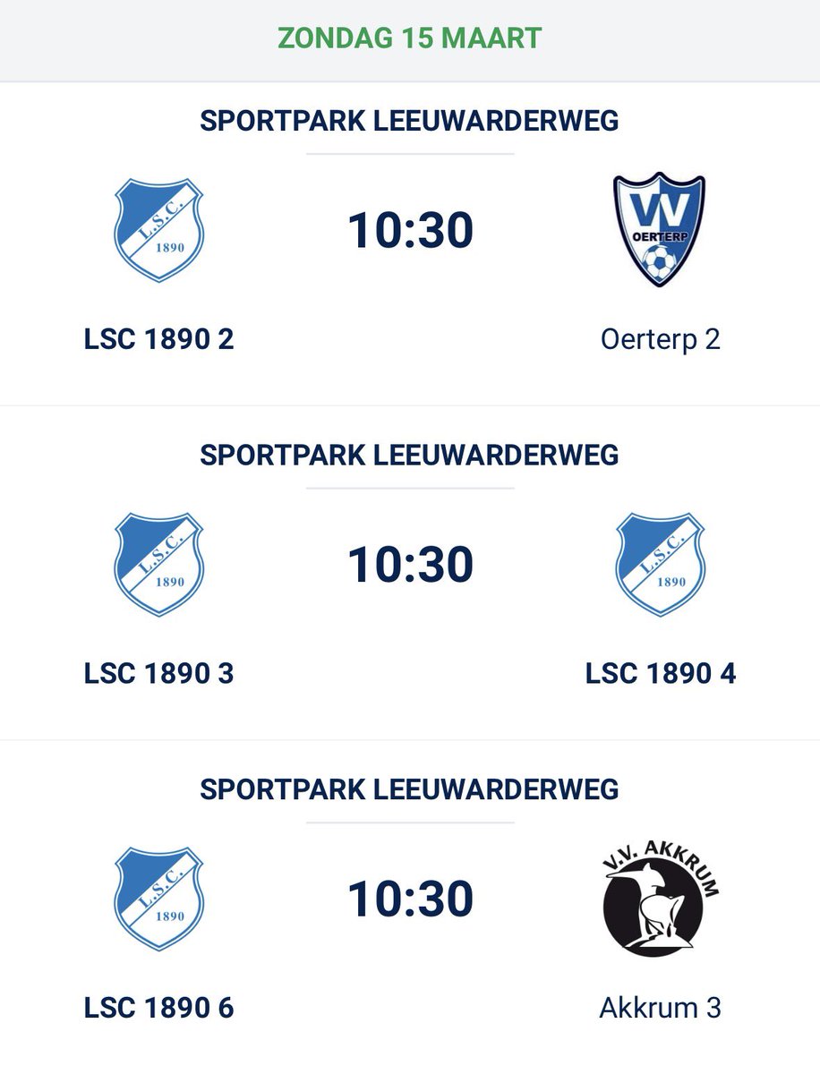 Een overvol sportpark morgen! Met drie wedstrijden - waaronder de onderlinge derby tussen 3 &amp; 4 - om 10.30 uur met als afsluitend om 14.00 uur LSC 1! 

Balsponsor Galerij <a href="/RedmerBax/">Redmer Bax</a>