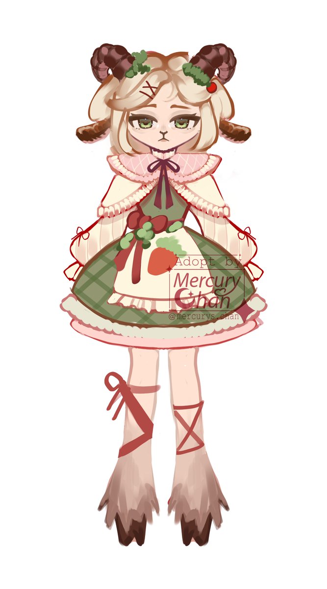 Mercury_Chan_'s tweet photo. Quick redesign of one of my old adopts 🍓 #adopt #furry https://t.co/OKamdBO2VQ