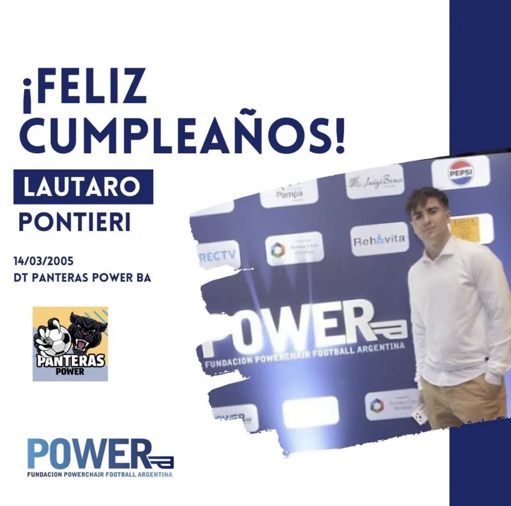 PowerchairFA's tweet photo. ¡Feliz cumpleaños, Lautaro, DT de Panteras Power BA!

#SomosPower #PanterasPowerBA https://t.co/Rnfam3fqOQ