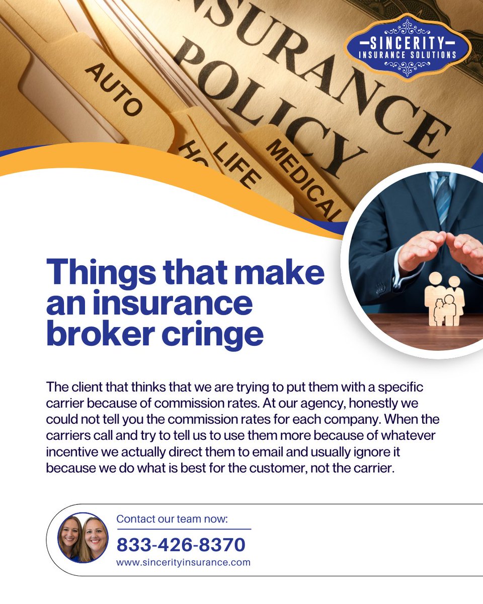 Offering insurance solutions with integrity.  Independent insurance agency because we work for YOU to find the right insurance company to fit your needs.  

#az #il #mi #mo #nc #ok #tn #tx #wi #cringe #integrity #trust #wecare