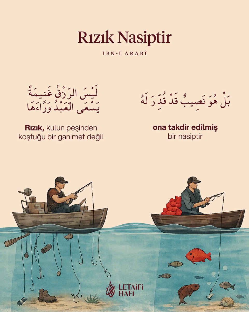 Rızık, kulun peşinden koştuğu bir ganimet değil; ona takdir edilmiş bir nasiptir

İbn-i Arabî