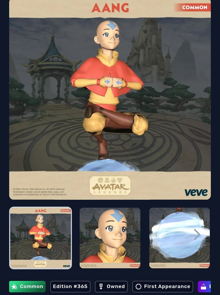 d0nhy017's tweet photo. Thank you, @veve_official ๐
๐ #Mint365 #ElementsOfEarth #VeVe #Nickelodeon #Aang https://t.co/5cTIgZC0VE