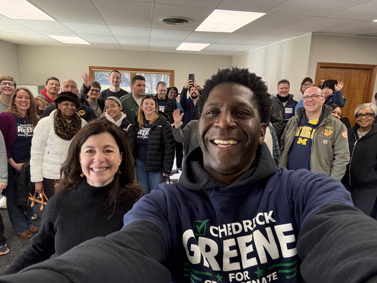 Huge shoutout to this crew getting out the vote today across #SD35, and to U.S. Rep. Kristen <a href="/McdonaldRivet/">Kristen McDonald Rivet</a>, who knows better than anyone else what it takes to win here. 
We motivate. We mobilize. We win.