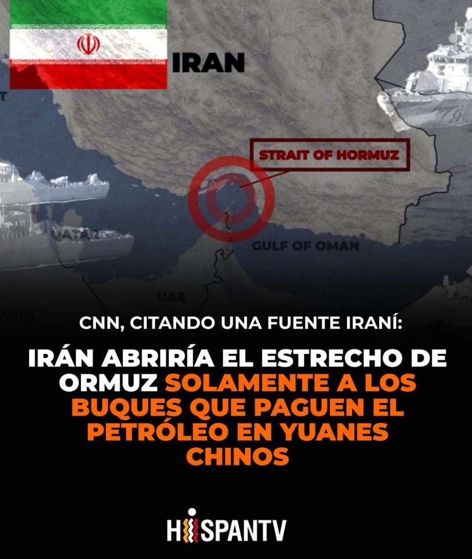Por si alguién duda que la guerra de Irán es un guerra de EEUU contra China, y mas amplia de Occidente del G7 contra la multipolaridad de los BRICS, en esta guerra se disputa la  hegemonía del dólar, el oxígeno del imperio desde la II Guerra Mundual. Trump está nervioso