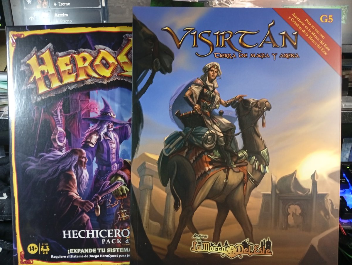 JaimeTF's tweet photo. Pues nuevo pedido impecable como es habitual a @TesorosdlMarca que he podido sacar de su casa hoy por el pedazo de resfriado que me ha tenido ko estos días. Nueva expansión de #heroquest #hechicerosdemorcar y #visirtan de @LaMarcadelEste https://t.co/K0LISHLSiI