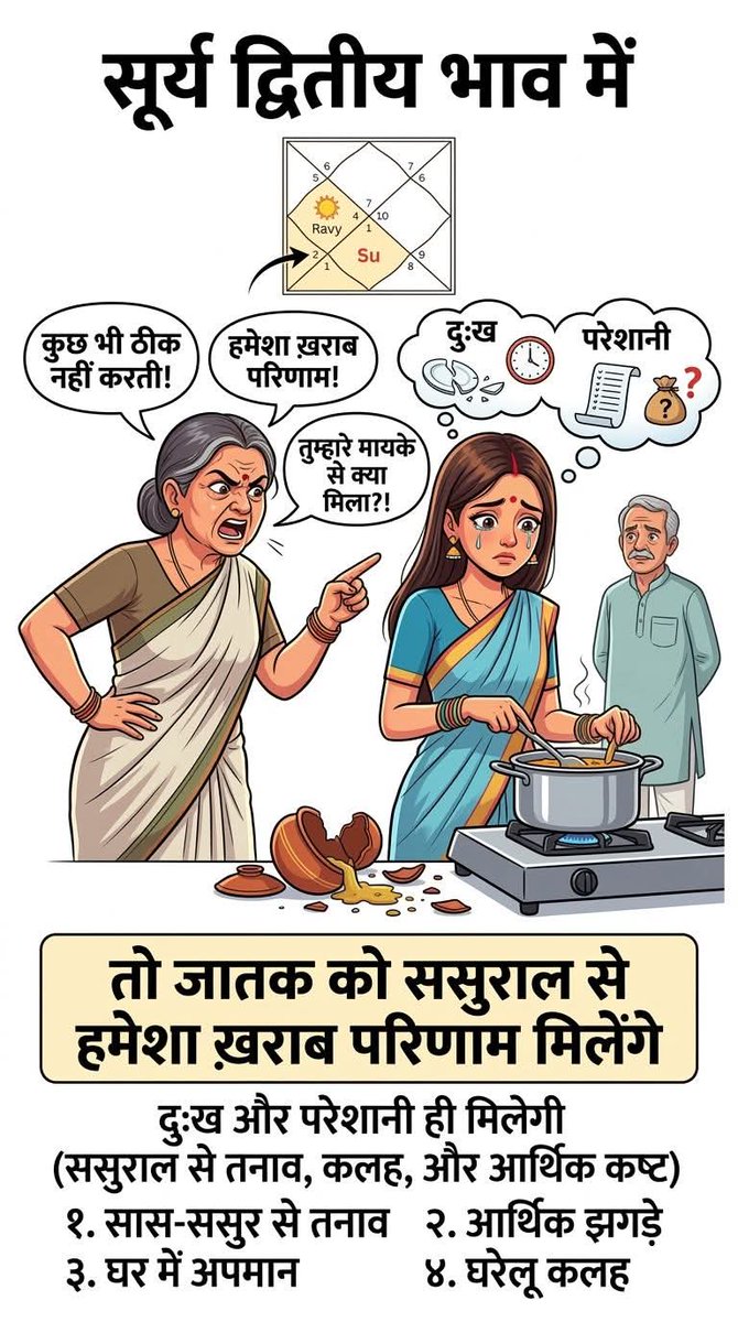 twinkle555555's tweet photo. सूर्य द्वितीय भाव ससुराल से परेशानी दुःख मिलेगा #jyotishastrology #dukh #sasuralvibes #विवाह #एस्ट्रोलॉजी https://t.co/VU2ar7sKbI