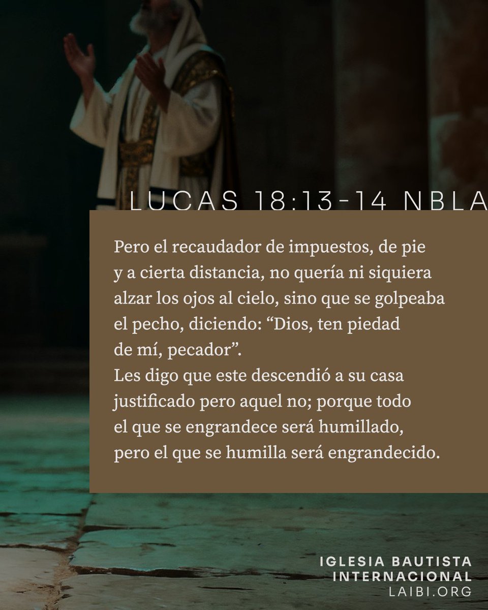 Este domingo el pastor Héctor Salcedo predicará el mensaje: «El inesperado veredicto de Dios», basado en Lucas 18:9-14. 

En la parábola del fariseo y el recaudador de impuestos, vemos el contraste entre el que confía en su propia justicia, y el que solo apela a la misericordia.