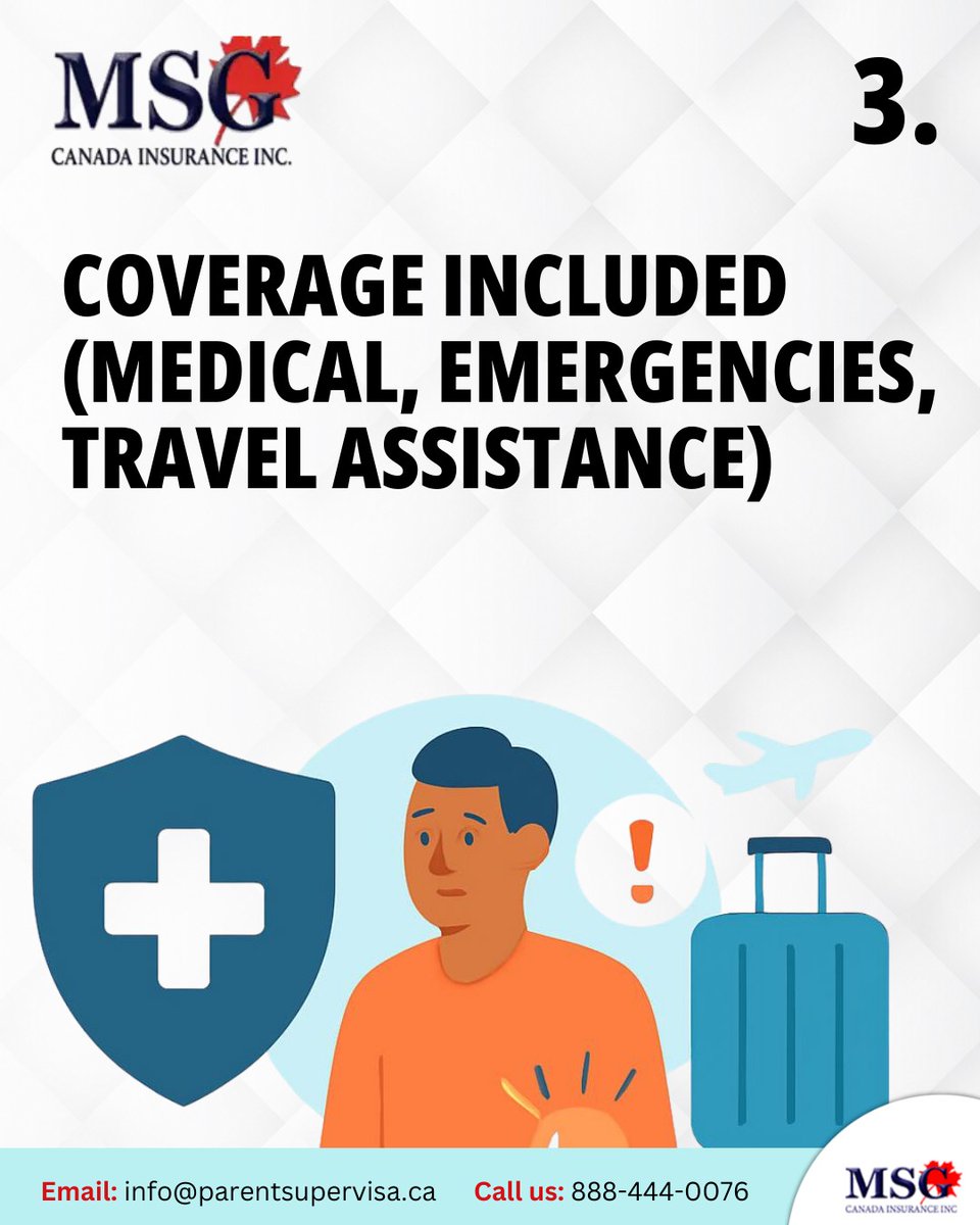 parentsupervisa's tweet image. Wondering what Super Visa Insurance is and how it helps your parents in Canada?

Find out who is eligible and what coverage is included, from medical care to travel assistance.

#supervisainsurance #canadatravel #medicalcoverage #travelinsurance #visitorinsurance