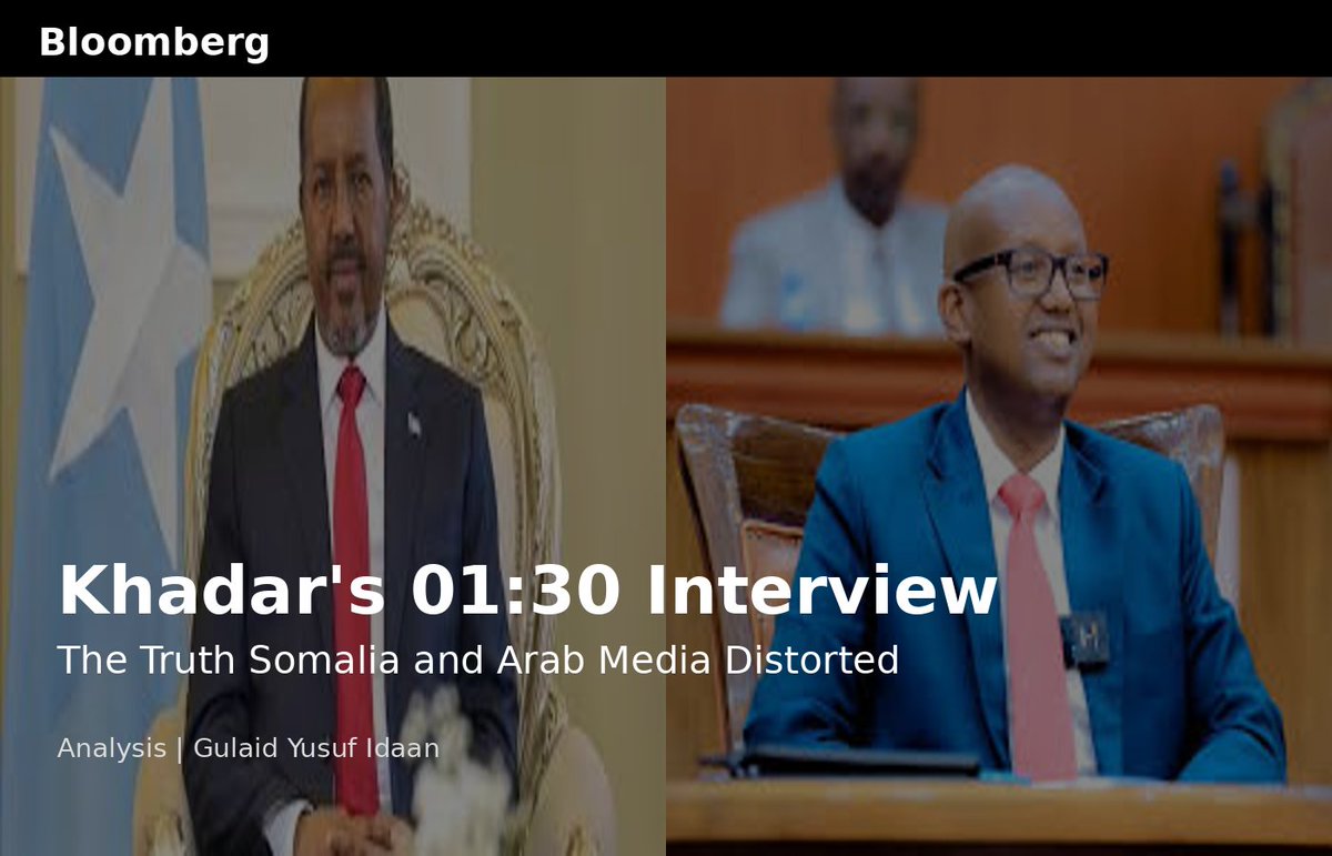 Just published my latest piece in <a href="/TimesofIsrael/">The Times of Israel</a>
 Truth matters.Somaliland Minister Khadar’s 01:30 Interview: How Media Distortion Twisted the Message araweelonews.com/commentator-an… 
<a href="/khadarlooge/">Khadar Hussein Abdi</a> <a href="/somalilandmfa/">MFA Somaliland</a>