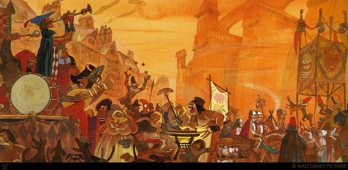 DisneyReact's tweet photo. 🎨 Arte conceptual de 'El jorobado de Notre Dame' (1996) realizado por el artista Lorenzo E. Martinez https://t.co/QeOBInuyLu