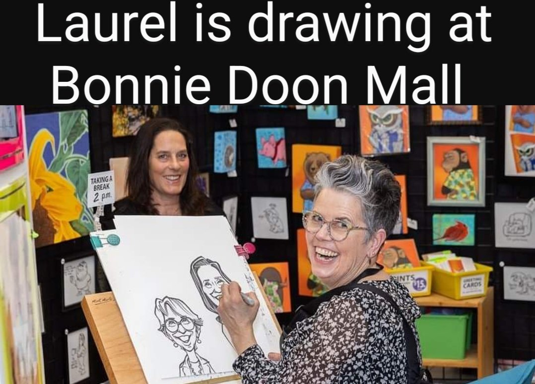 YEGwindshield's tweet photo. Laurel is drawing caricatures at the Night Of Artists #Artwalk today 10-5
#Edmonton #yeg https://t.co/btbNSd5EOO
