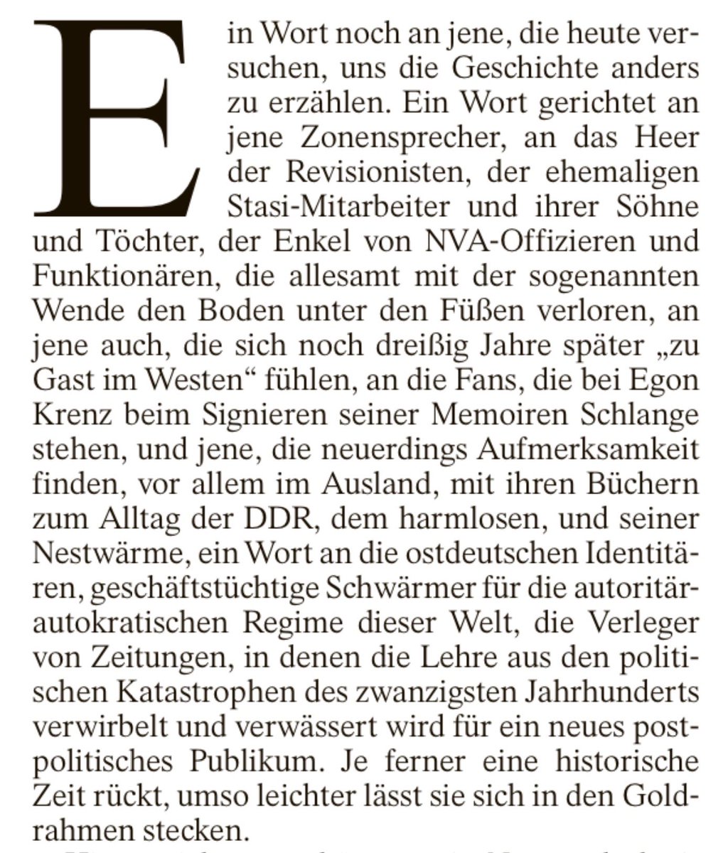 Durs Grünbeins Grußwort an die Friedrichs, Hoyers, Wagenknechts dieses Landes. In der <a href="/faznet/">Frankfurter Allgemeine</a>, in den immer noch schönen, aber leider ungedruckten, „Bilder und Zeiten“.