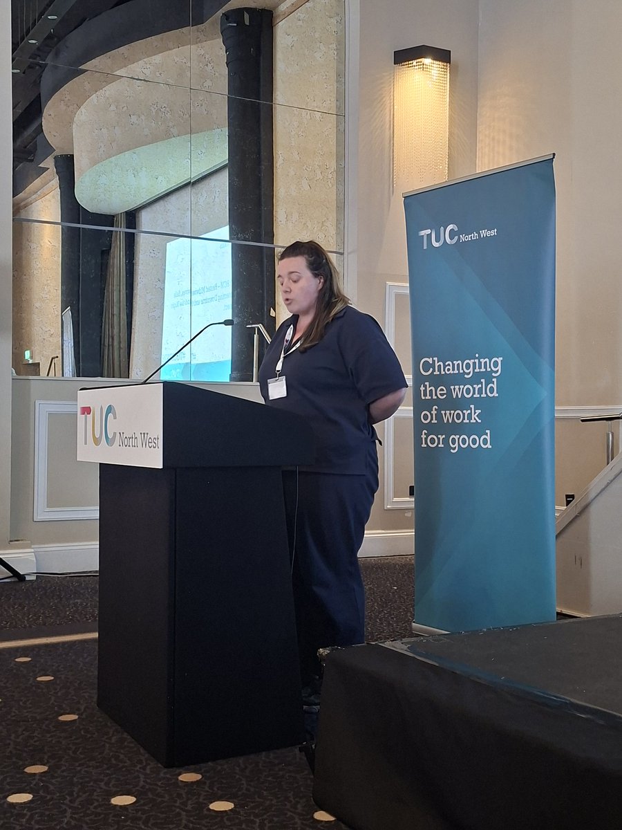 TUCNorthWest's tweet photo. @JayMcKenna87 @The_TUC @nowak_paul @CWUnews @NEUnion @UsdawUnion @RMTunion @MidwivesRCM Motion 17 is moved by the @MidwivesRCM - Rested Midwives, Safe Care - Protecting Downtime and the Right to Disconnect. The motion is seconded by the @NEUnion and is carried unanimously. #TUCNW26 https://t.co/FJszCsGXvq