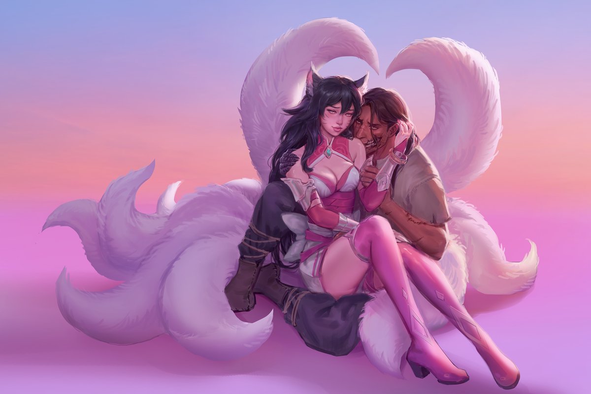 ricefarmer272's tweet photo. Ahri and Rowan c0mssion for @/BALEFULBOUNTY 
shoutout to this kind person for being so patient with me and my hand strain 😭 https://t.co/wkqSArzybk