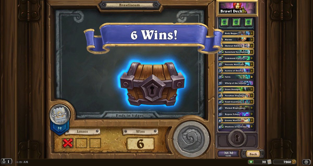 Brawl 6 wins with a mostly f2p deck.

#Hearthstone

AAECAZOOBgLW5QbtnwcOkeQEhfYEsvcEs/cErqEF1J4G1+UG4OUGpJIH0q0HmLAH4bEH5LEHjr8HAAA=