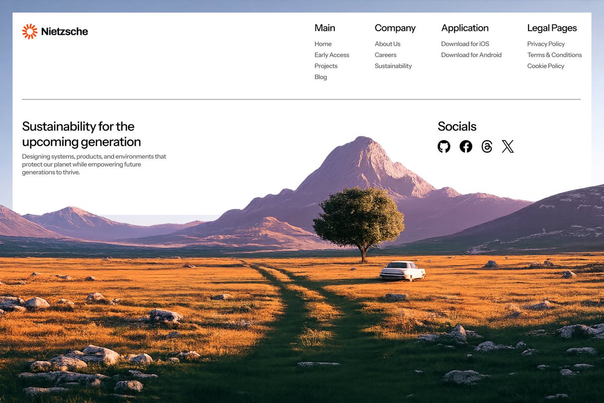 Footer design exploration