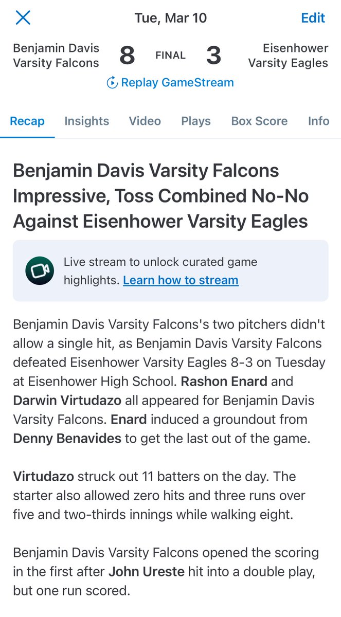 Aldine Davis Falcons Baseball tweet media