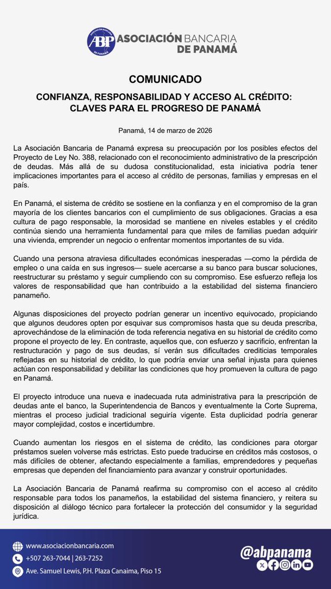 Asociación Bancaria de Panamá tweet media