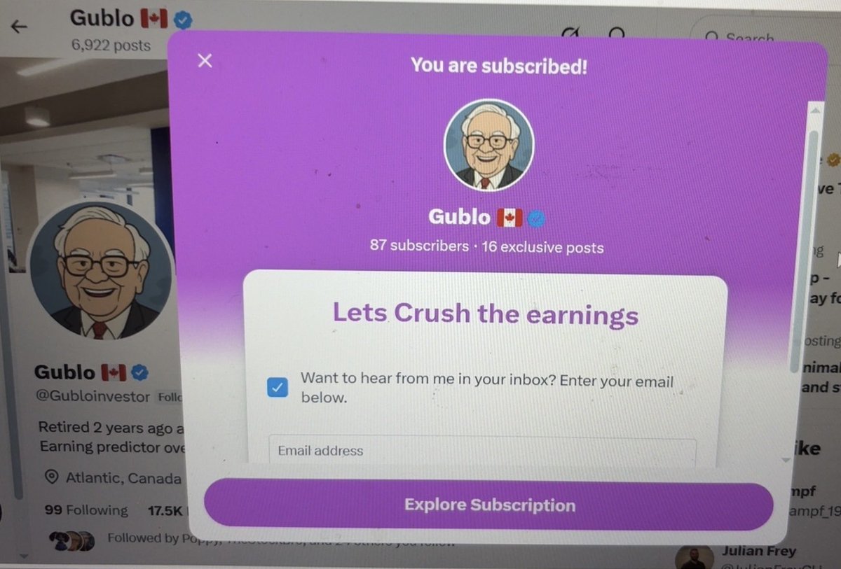 I highly recommend subscribing to @Gubloinvestor on X. He has over a 90 ...