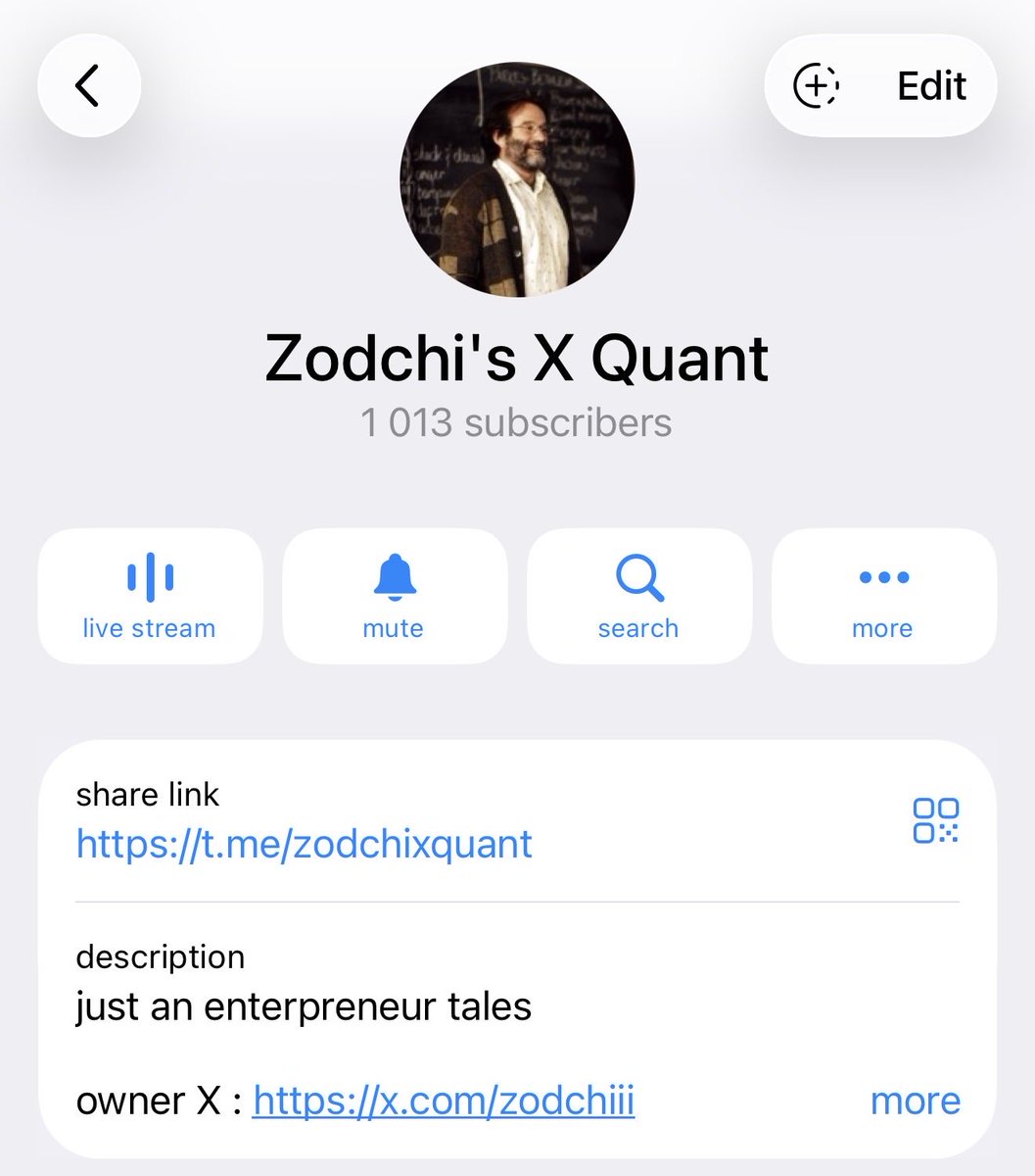 Broke 1000 followers in my TG channel in less than a week thank to X🙏🏼

So grateful for it and for each of you guys.

More alpha / niche content coming there soon.

t.me/zodchixquant