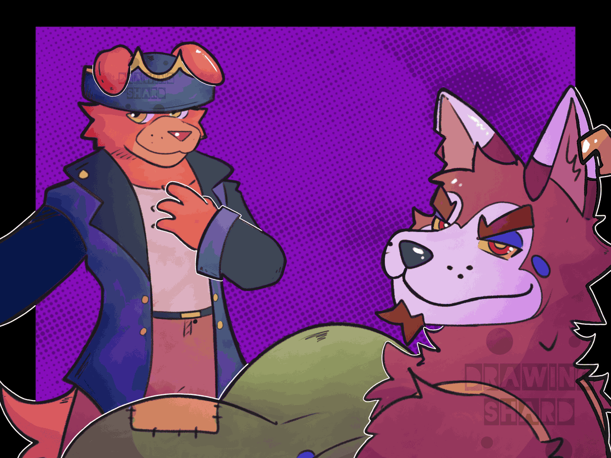 DrawingShard's tweet photo. [Outfit swap🔄]
Skurv the Coyote and Circus Foxy :] https://t.co/pvpUJ2Sgmk