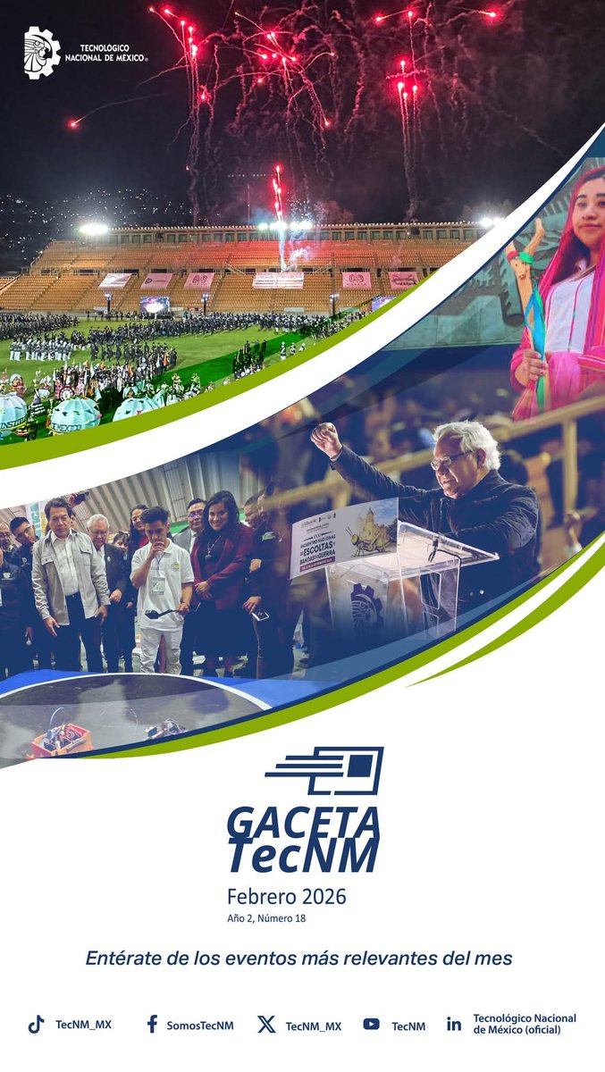 Descubre cómo el Tecnológico Nacional de México sigue impulsando:
Investigación
Innovación tecnológica
Vocaciones científicas
Identidad y valores institucionales

Léela aquí 👇
tecnm.mx/pdf/gaceta/202…

#TecNM: Formando el talento que transforma a México.

 #GacetaTecNM_Febrero
