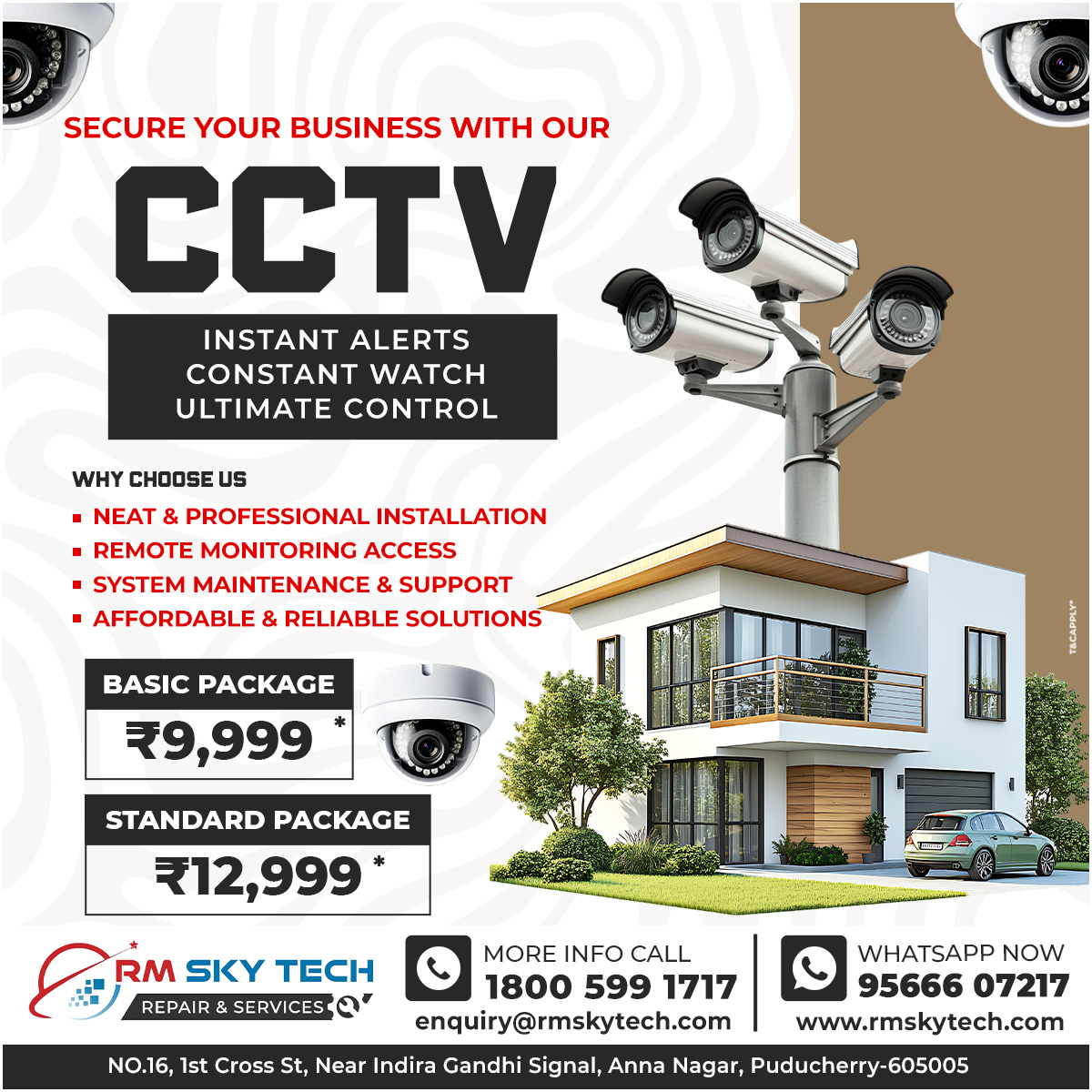 rm_repair_serv's tweet image. CCTV Installation &amp;amp; Maintenance in Puducherry | Secure Your Business with RM Sky Tech

#CCTVInstallation #SecuritySolutions #RMSkyTech #PuducherryBusiness #HomeSecurity #SurveillanceSystem #CCTVMaintenance #BusinessSafety #PuducherryServices #AnnaNagar