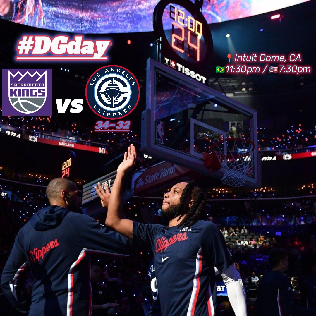 DGThePGBr's tweet photo. Back-to-Back!
Clippers venceu o Bulls ontem e já volta a quadra para enfrentar o Kings. Ótima oportunidade para se aproximar do Suns.
🇧🇷 11:30pm/🇺🇸07:30 pm
📺https://t.co/sKYYmn0KY4
Status do DG — QUESTIONÁVEL
Estou contando com o 10 em quadra hoje.
#DGday #ClipperNation https://t.co/8kQZIe9RGG