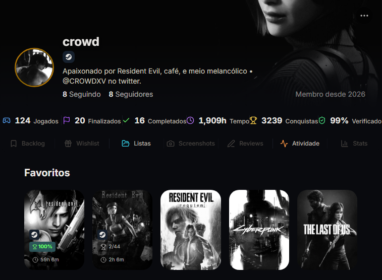 fiz meu perfil no <a href="/YGPsocial/">Your Gamer Profile</a> 

é simplesmente uma das melhores plataformas e comunidades que eu pude fazer parte

yourgamerprofile.com/crowd
