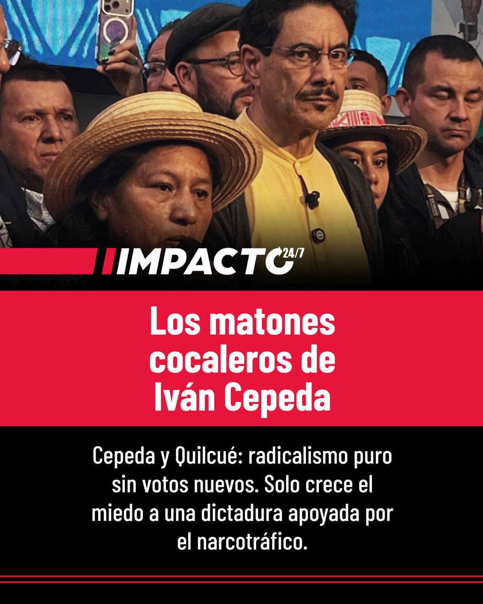 🚨🇨🇴 REPRESIÓN ANCESTRAL | Iván Cepeda ha optado por extremar el radicalismo al elegir a Aida Quilcué como su fórmula vicepresidencial. Si bien la decisión es coherente con su violenta ideología, resulta cuestionable en términos de estrategia electoral. Quilcué representa un