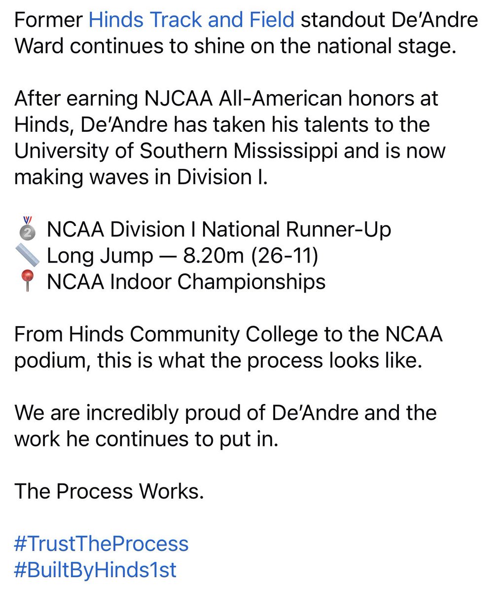 Hinds CC Track tweet media