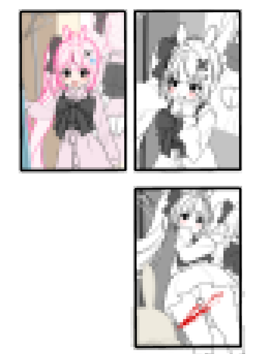 バニーの次描くイラストの構図考え中 