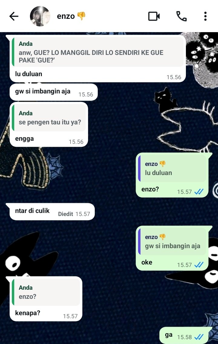 ☆ 𝑪𝒉𝒂𝒑𝒕𝒆𝒓 𝟐 ; 𝑬𝒈𝒐 𝟏 - 𝑲𝒂𝒏𝒈𝒆𝒏 𝟎. 
#FirstKhaotung au
 
 kalo udah mantan emang boleh cemburu? haduhh dasar mantan kandung mentokk!! 

 —𝑬𝒏𝒛𝒐𝑲𝒂𝒍𝒂 𝒖𝒏𝒊𝒗𝒆𝒓𝒔𝒆—
au by <a href="/strawbeazee/">kean</a> &amp; <a href="/zilxvnya/">Nata 🍊</a>