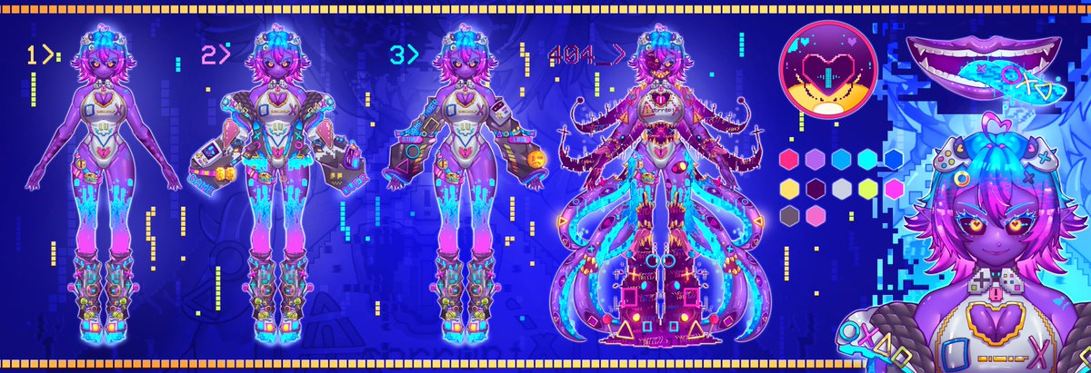 Duplikae's tweet photo. I LEVELED UP! All that dungeon-farming was worth it!
For those of you that are seeing this/me for the first time, hi! I'm Duplikae, an Arcade Mimic who owns the Mega-Dungeon, MonSTARS. Come for the arcade games and prizes, stay forever since you can't leave 💜

(Art by the amazingly talented @okasacomms )