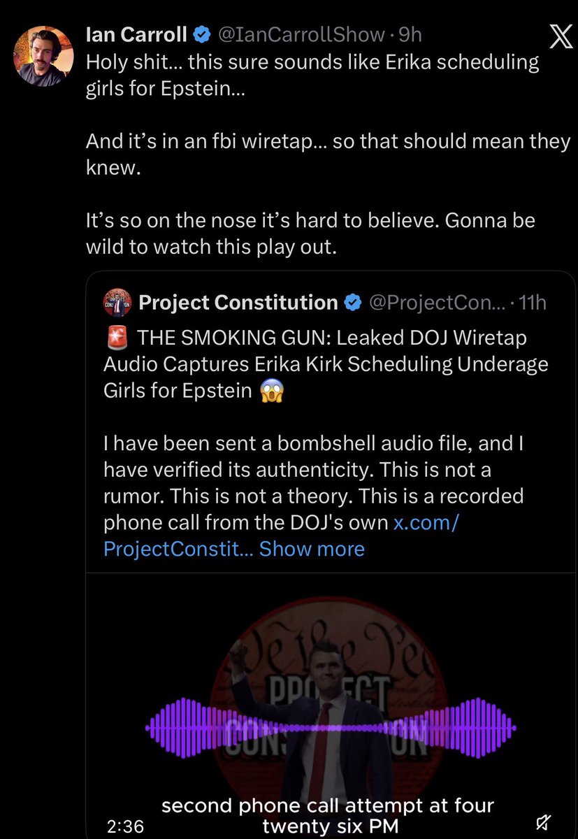 Ian Carroll and these people should be kicked off X or have their reach heavily hindered. 

This isn't free speech. This is slander. This is lies, this is defamation. You shouldn't be able to lie this much and get millions of views. 

This isn't the marketplace of ideas. This is