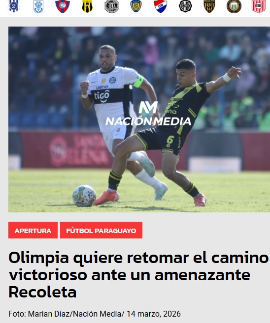 Más detalles
Estadio: ueno Defensores del Chaco.

Hora: 18:30.

Árbitro: Derlis López.

Asistentes: Carmelo Candia y José Mercado.

Cuarto árbitro: César Rolón.

VAR: Carlos Figueredo.

AVAR: Milciades Saldívar.