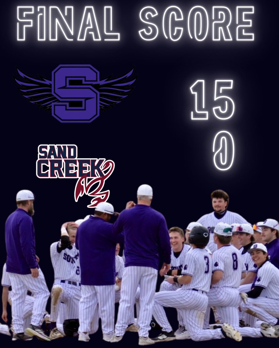 dsouthbaseball2's tweet photo. The Ravens made a statement at home. Denver South 15 — Sand Creek 0
A dominant shutout performance on the mound and at the plate as the boys move to 2–0 to start the season. 🟣⚫️
Defense locked in. Bats rolling. Energy high.
Why not us. #RavensBaseball #DSouthBaseball
#shapetgestate #WhyNotUs #MakeEmBelieve